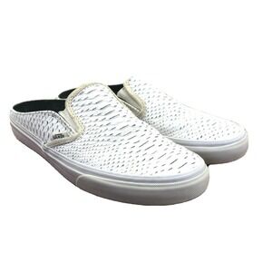 Vans White Faux Snakeskin Slide Mule Size 7.5 Men's , 9 Women's Rare 721278